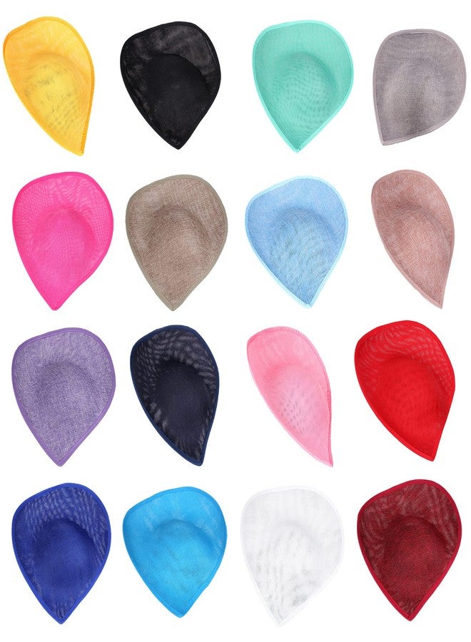 URTERYSER Hat Base DIY Saucer Sinamay Hat Base Teardrop Sinamay Saucer - 39.00 * 30.00 * 5.00CM, Red - Image 3